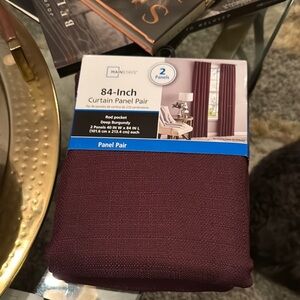 Mainstays Deep Burgundy Accent Curtains 84-Inch